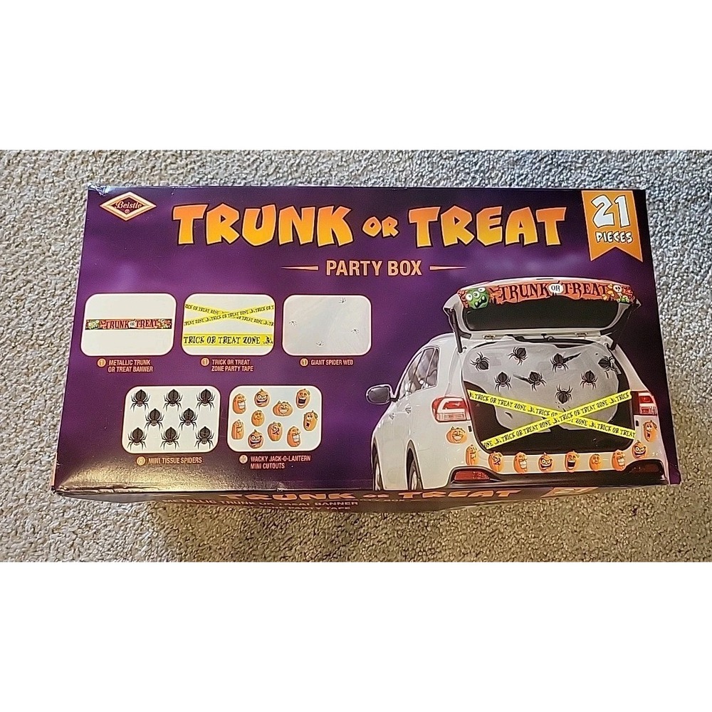 Trunk or Treat Party Box - 21 Pieces by Beistle Co. - NIB!‎